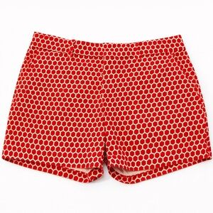 Tommy Hilfiger Red Geometric Honeycomb Print Shorts Size 8 Preppy Summer